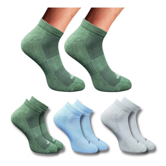 Generic 3_Pair Set Unisex Casual Cotton Printed Low Cut Socks (Multicolor)