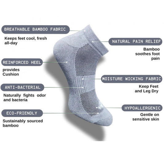 Generic 3_Pair Set Unisex Casual Cotton Printed Low Cut Socks (Multicolor)