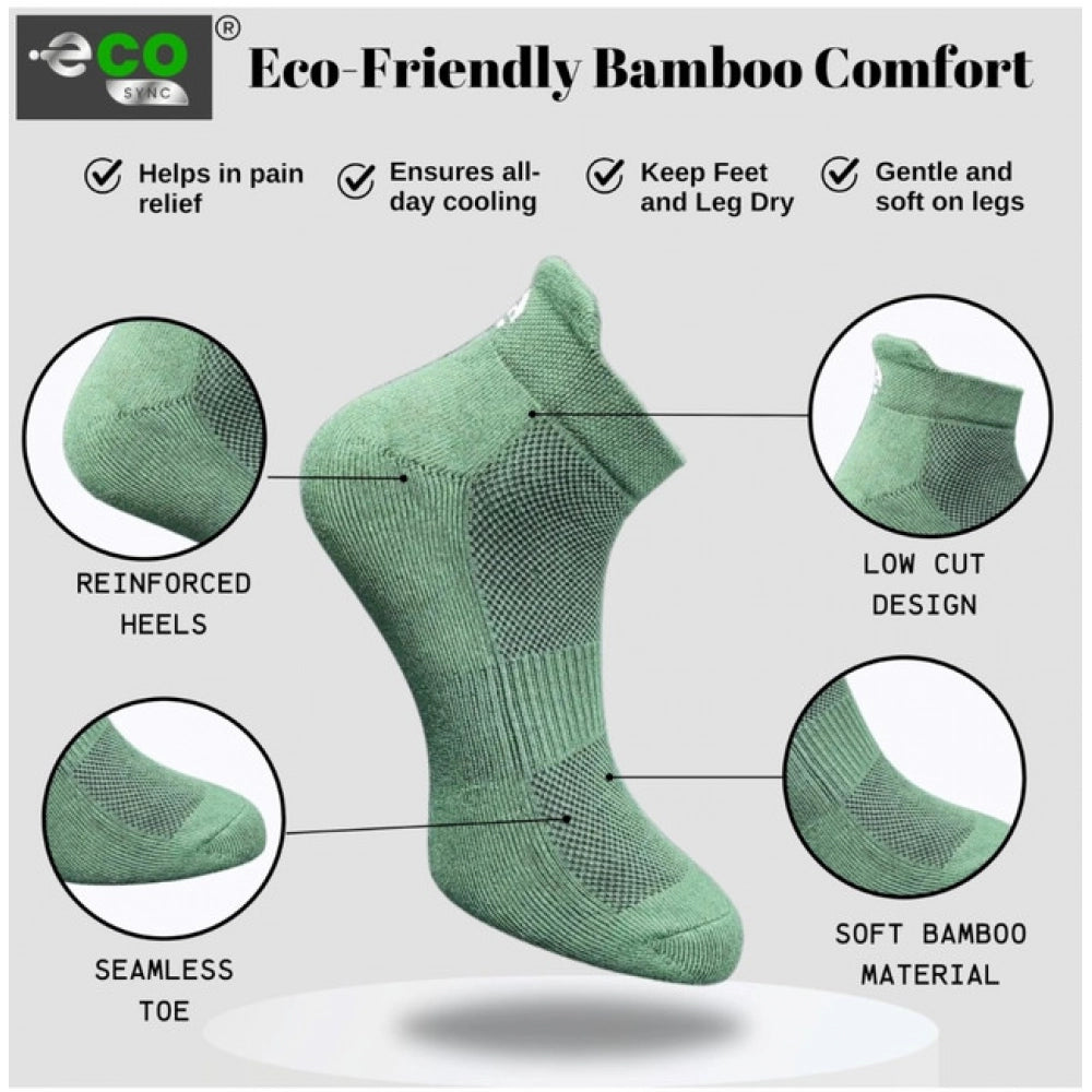 Generic 4_Pair Set Unisex Casual Bamboo Cotton Printed Ankle Length Socks (Multicolor)