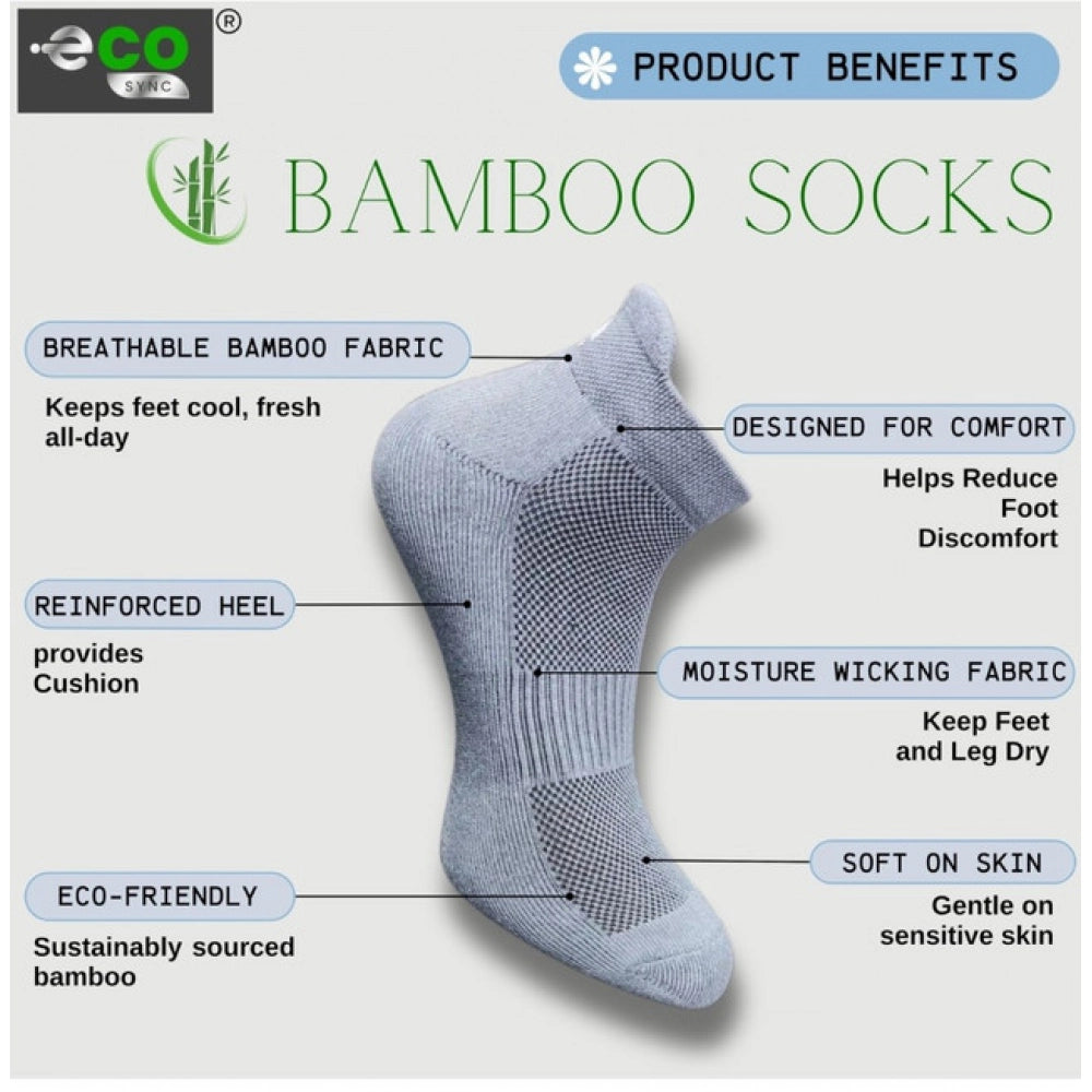 Generic 4_Pair Set Unisex Casual Bamboo Cotton Printed Ankle Length Socks (Multicolor)