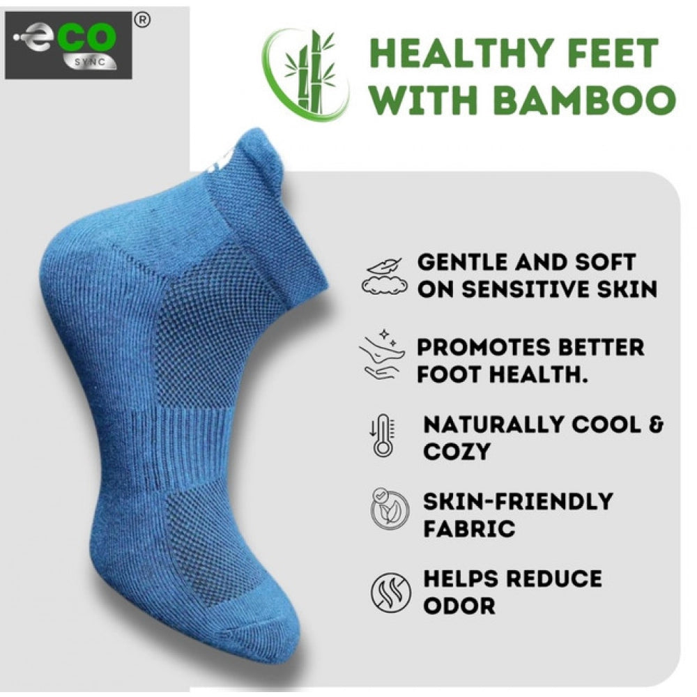 Generic 4_Pair Set Unisex Casual Bamboo Cotton Printed Ankle Length Socks (Multicolor)