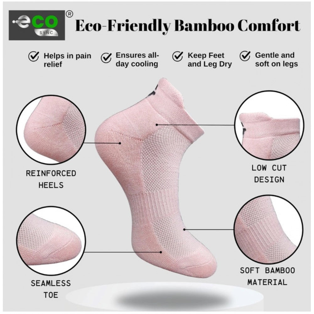 Generic 4_Pair Set Unisex Casual Bamboo Cotton Printed Ankle Length Socks (Multicolor)