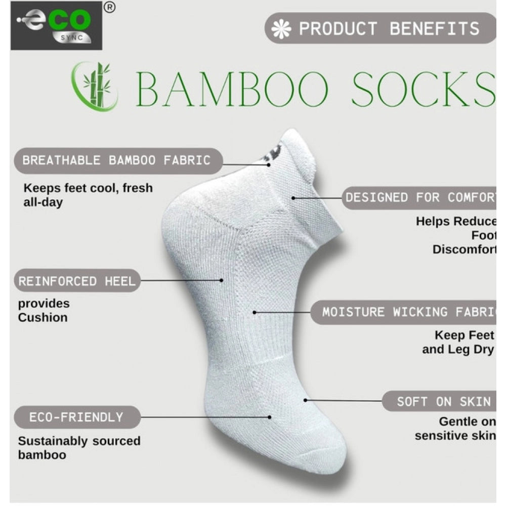Generic 4_Pair Set Unisex Casual Bamboo Cotton Printed Ankle Length Socks (Multicolor)
