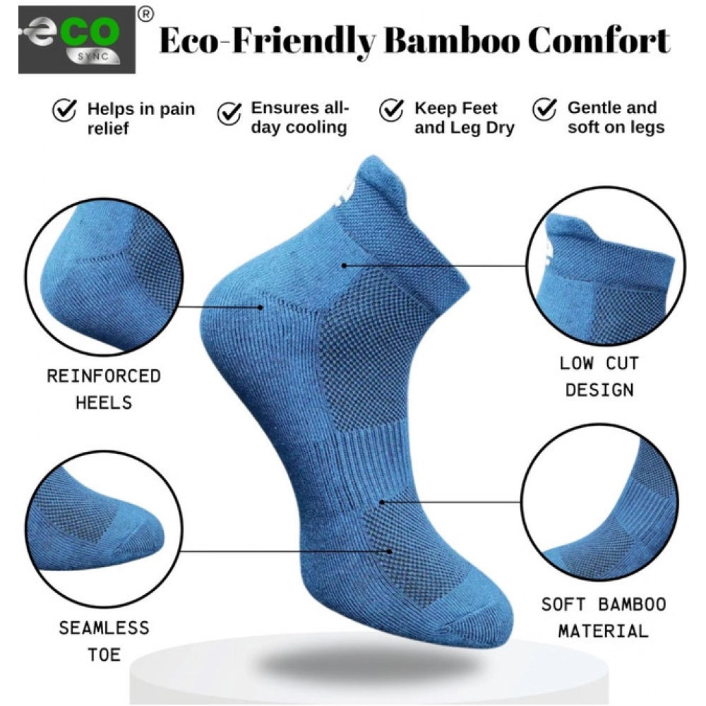 Generic 4_Pair Set Unisex Casual Bamboo Cotton Printed Ankle Length Socks (Multicolor)