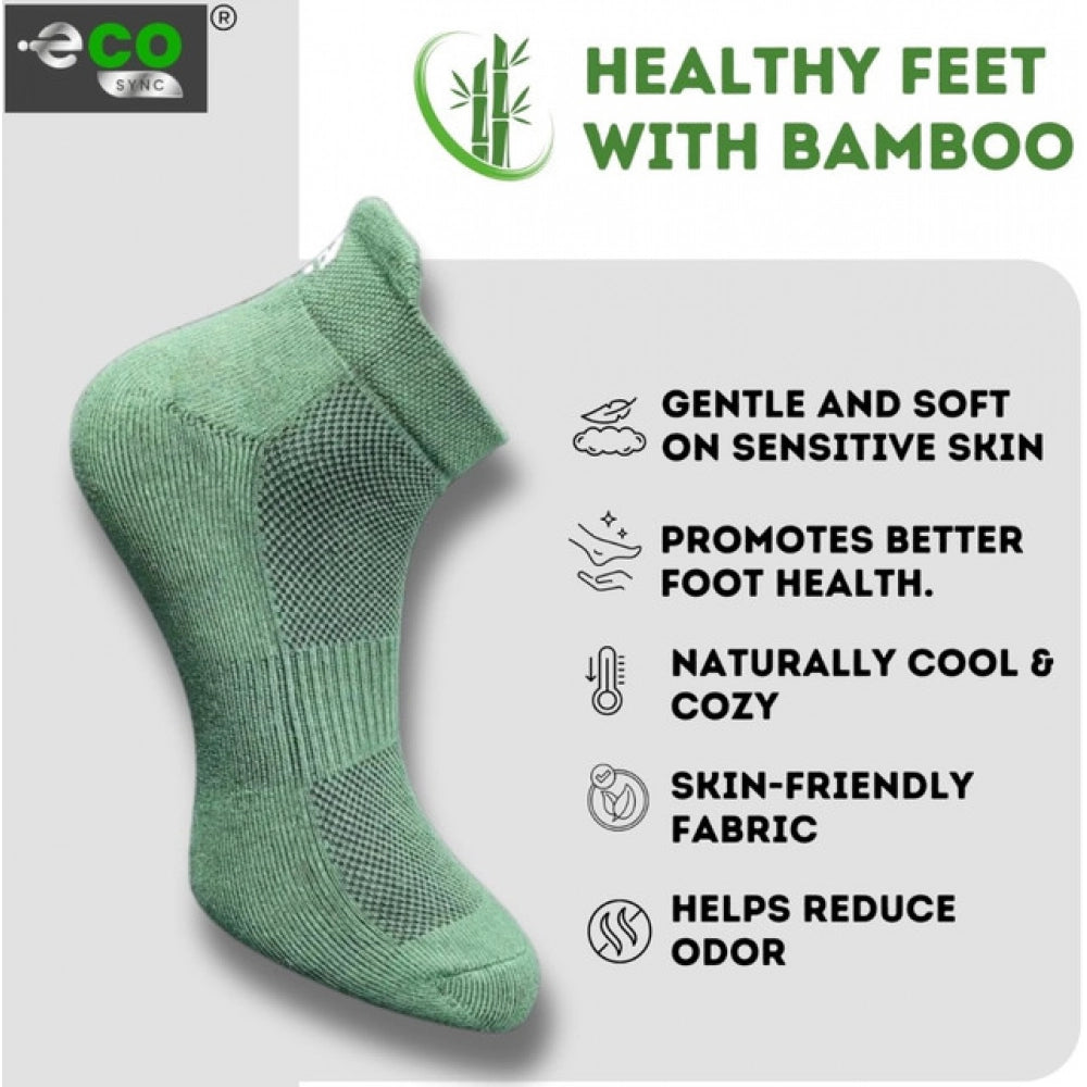 Generic 4_Pair Set Unisex Casual Bamboo Cotton Printed Ankle Length Socks (Multicolor)
