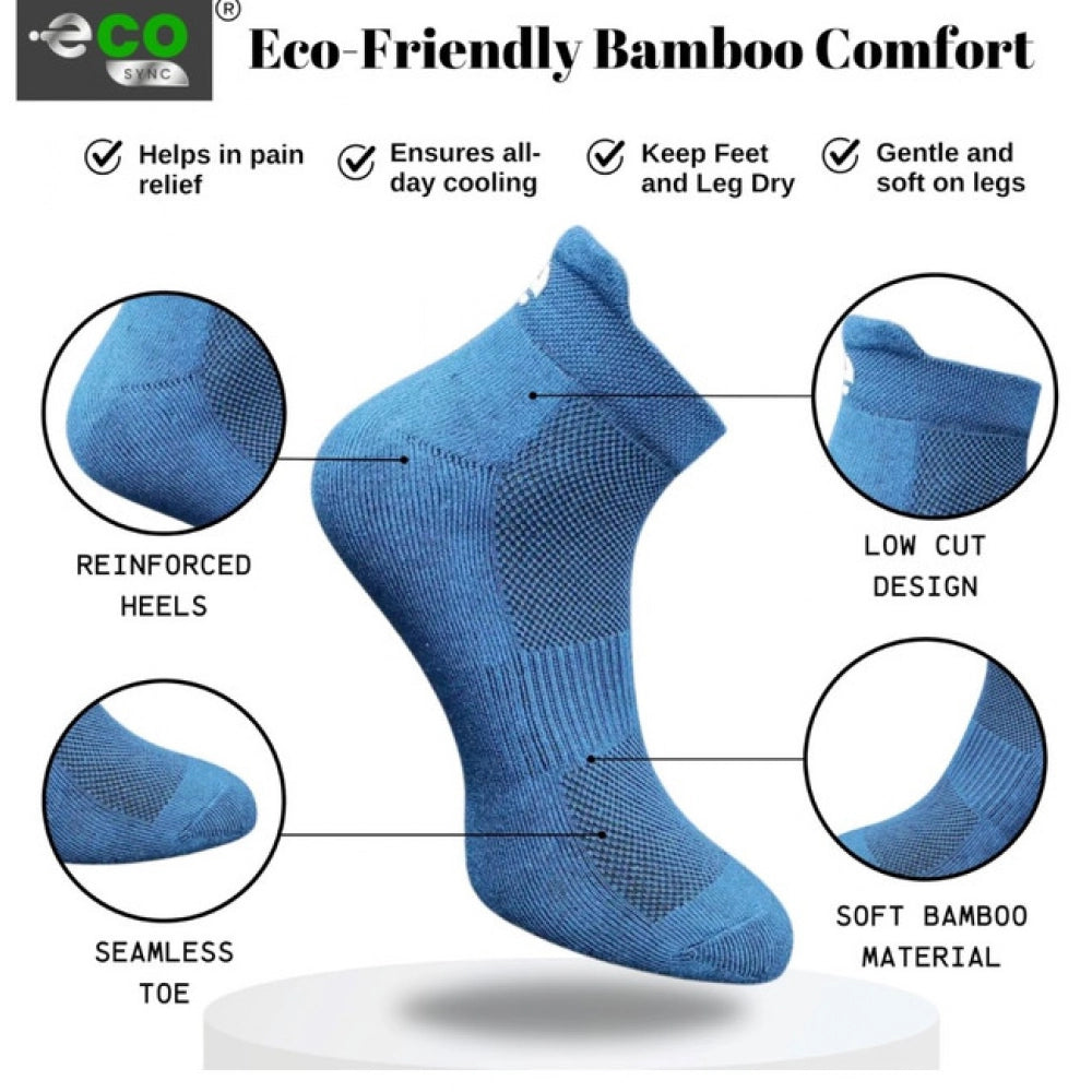 Generic 4_Pair Set Unisex Casual Bamboo Cotton Printed Ankle Length Socks (Multicolor)
