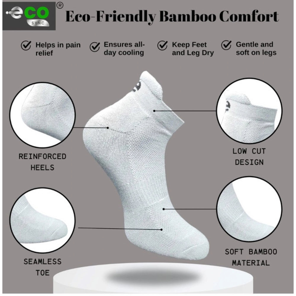 Generic 4_Pair Set Unisex Casual Bamboo Cotton Printed Ankle Length Socks (Multicolor)