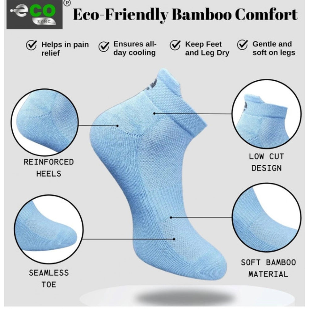 Generic 4_Pair Set Unisex Casual Bamboo Cotton Printed Ankle Length Socks (Multicolor)