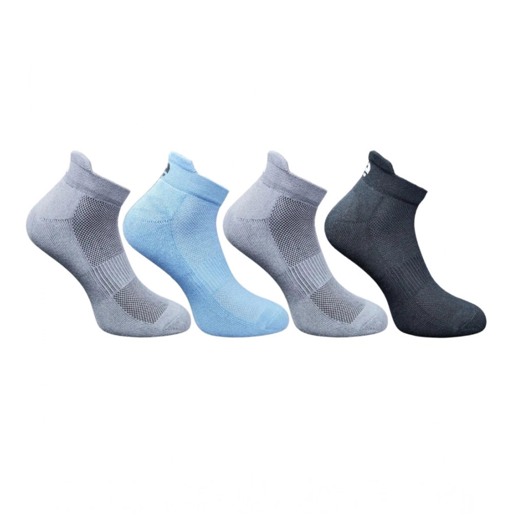 Generic 4_Pair Set Unisex Casual Bamboo Cotton Printed Ankle Length Socks (Multicolor)