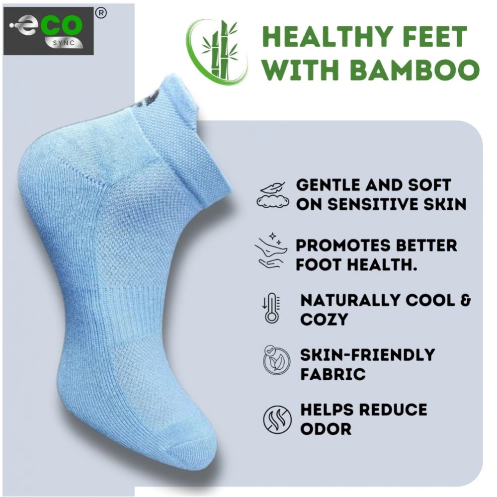 Generic 4_Pair Set Unisex Casual Bamboo Cotton Printed Ankle Length Socks (Multicolor)