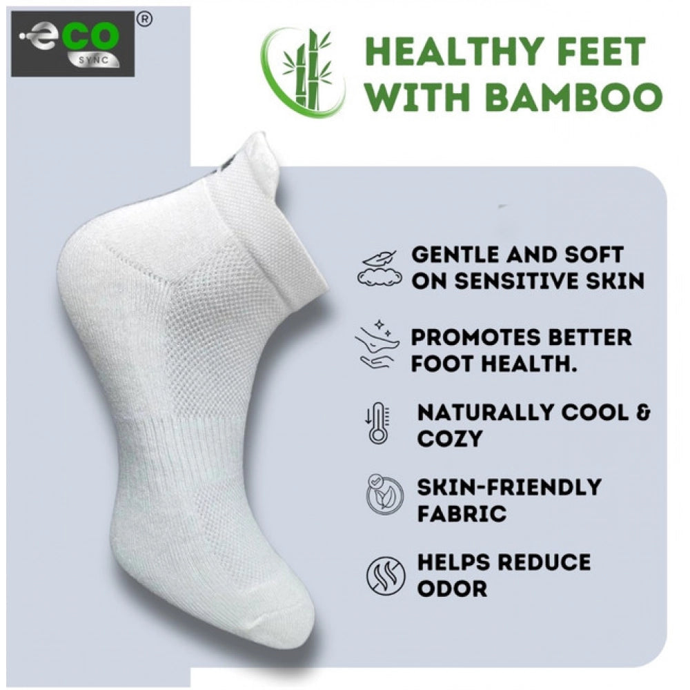 Generic 4_Pair Set Unisex Casual Bamboo Cotton Printed Ankle Length Socks (Multicolor)
