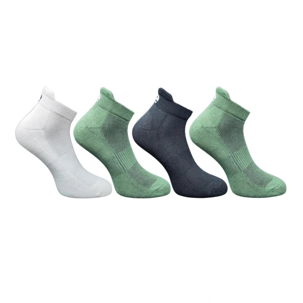 Generic 4_Pair Set Unisex Casual Bamboo Cotton Printed Ankle Length Socks (Multicolor)