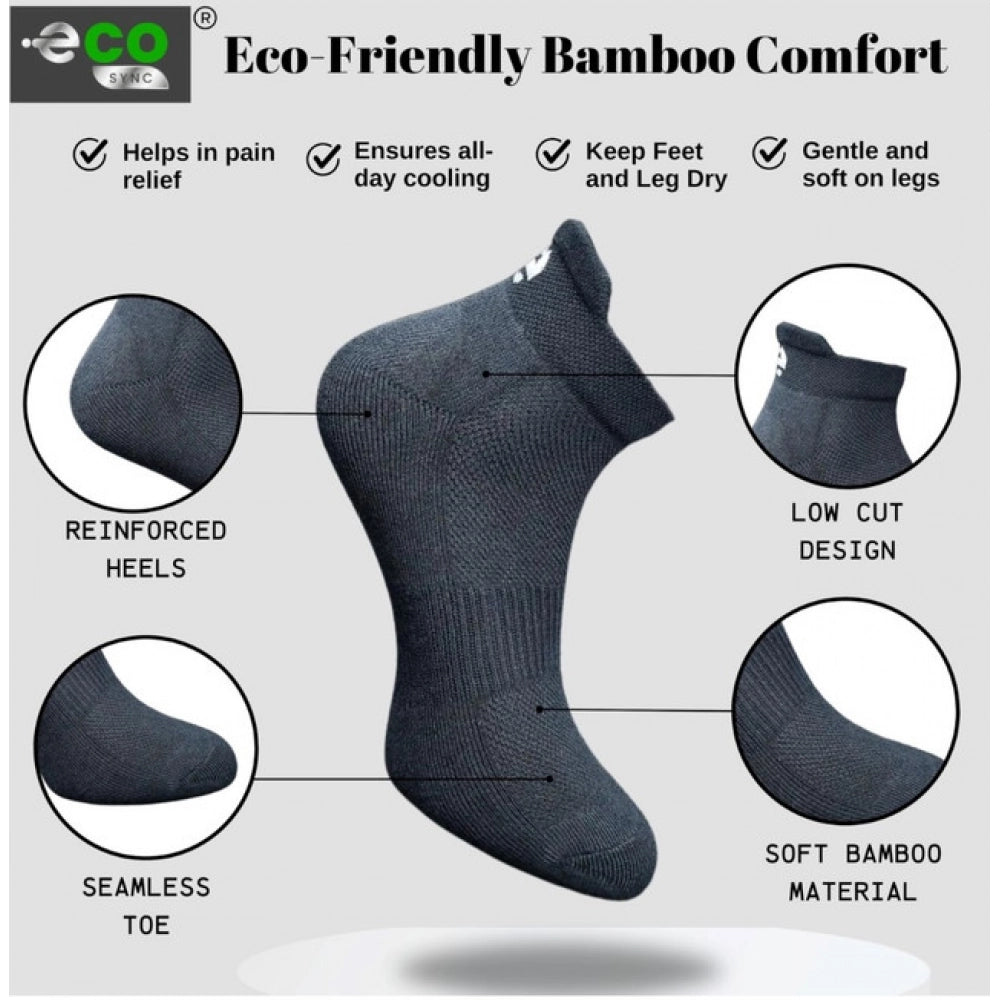 Generic 4_Pair Set Unisex Casual Bamboo Cotton Printed Ankle Length Socks (Multicolor)