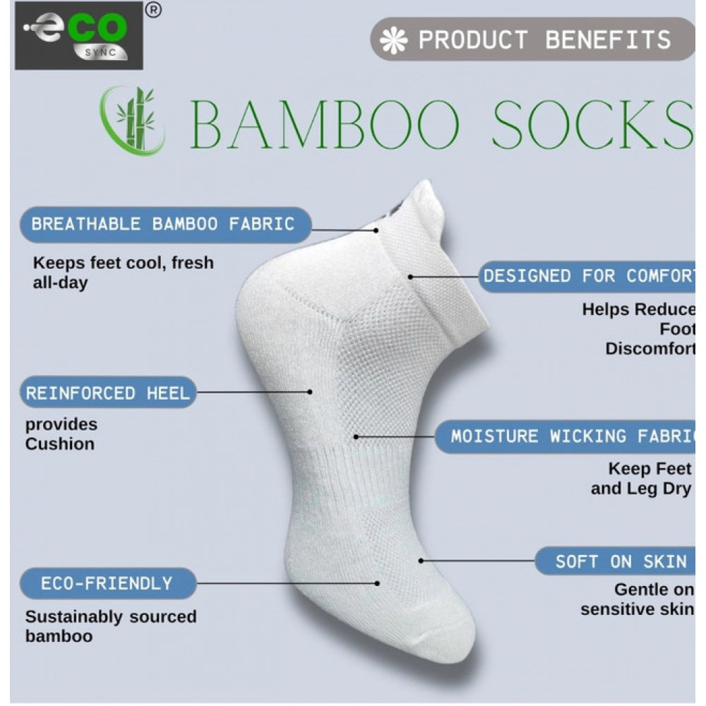 Generic 4_Pair Set Unisex Casual Bamboo Cotton Printed Ankle Length Socks (Multicolor)