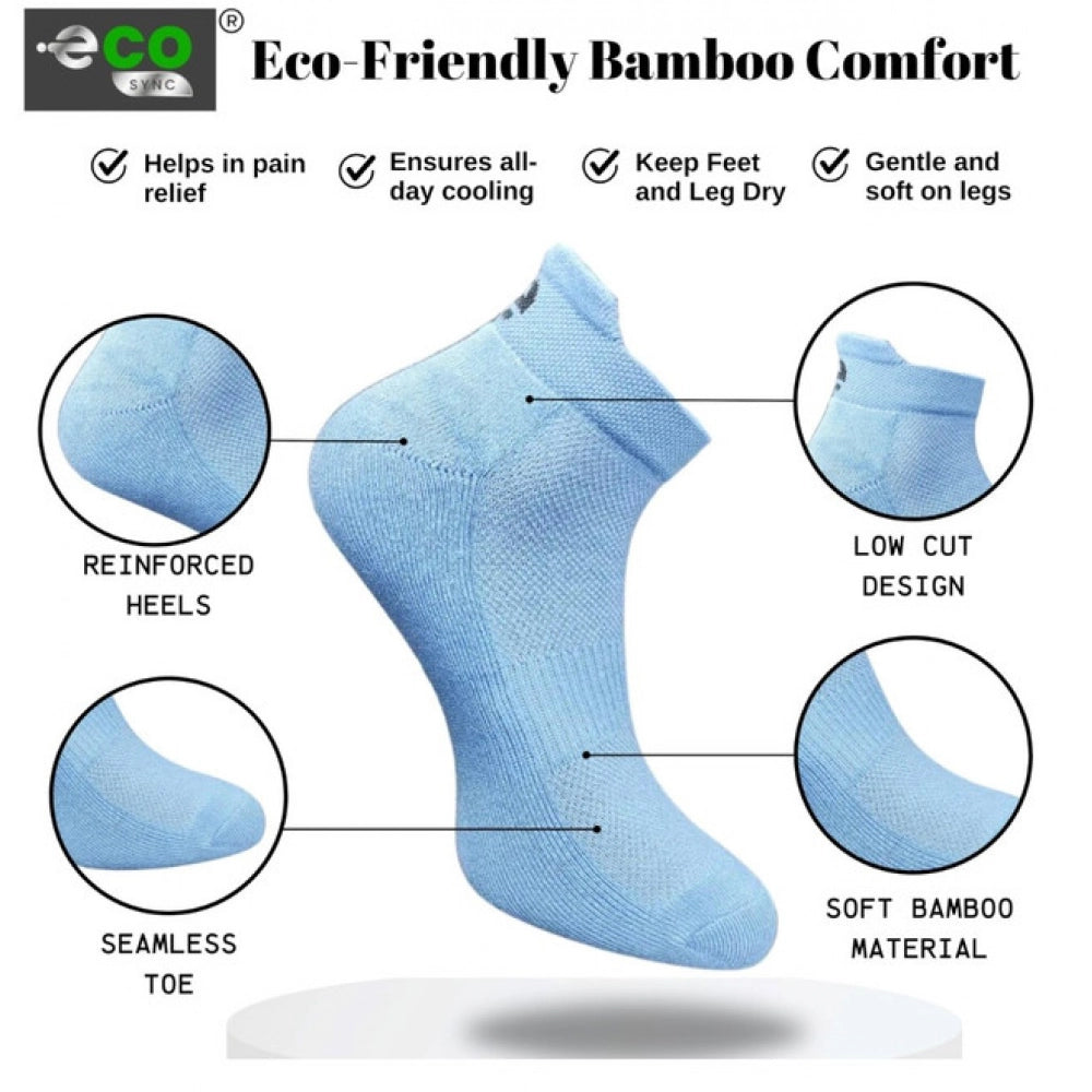 Generic 4_Pair Set Unisex Casual Bamboo Cotton Printed Ankle Length Socks (Multicolor)