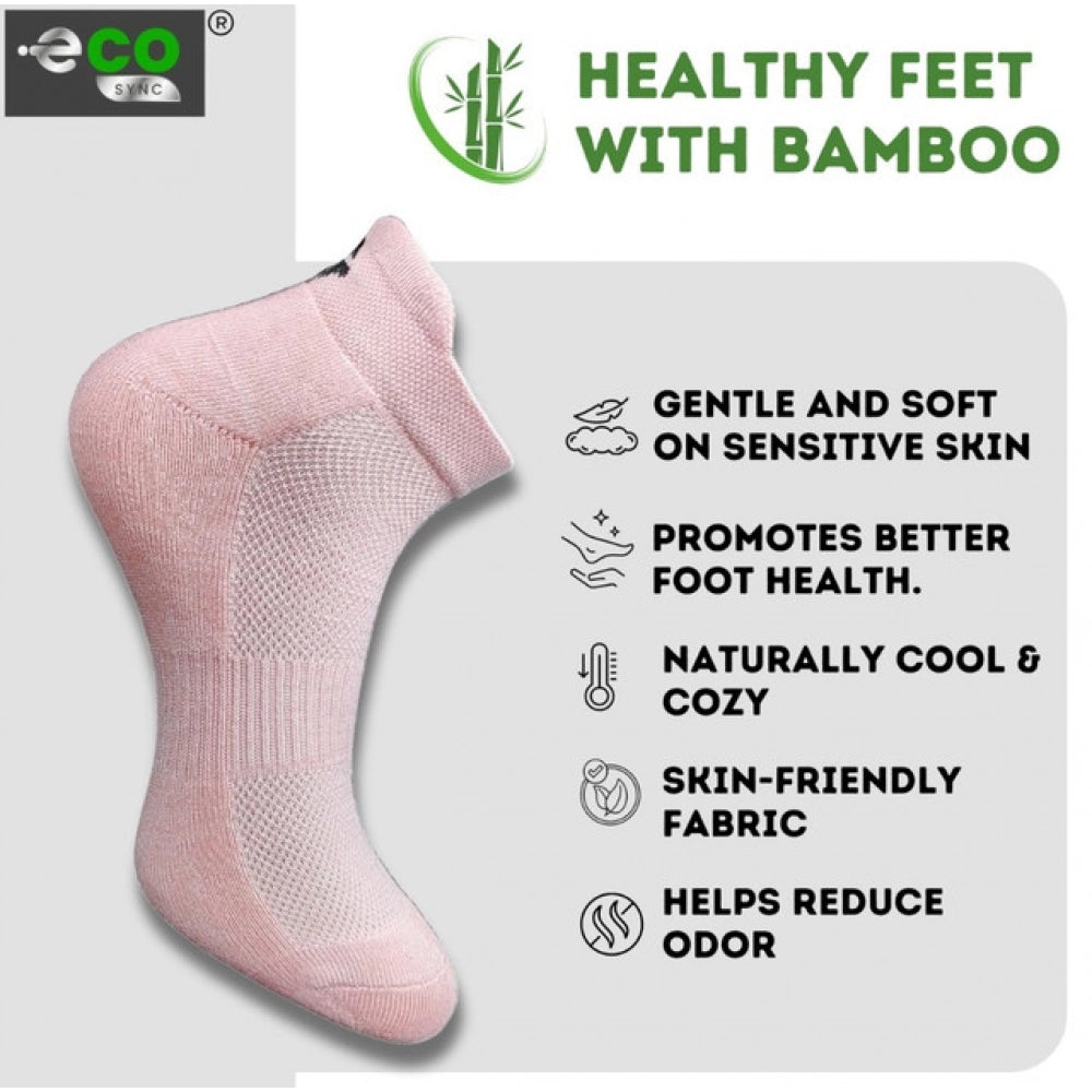 Generic 4_Pair Set Unisex Casual Bamboo Cotton Printed Ankle Length Socks (Multicolor)