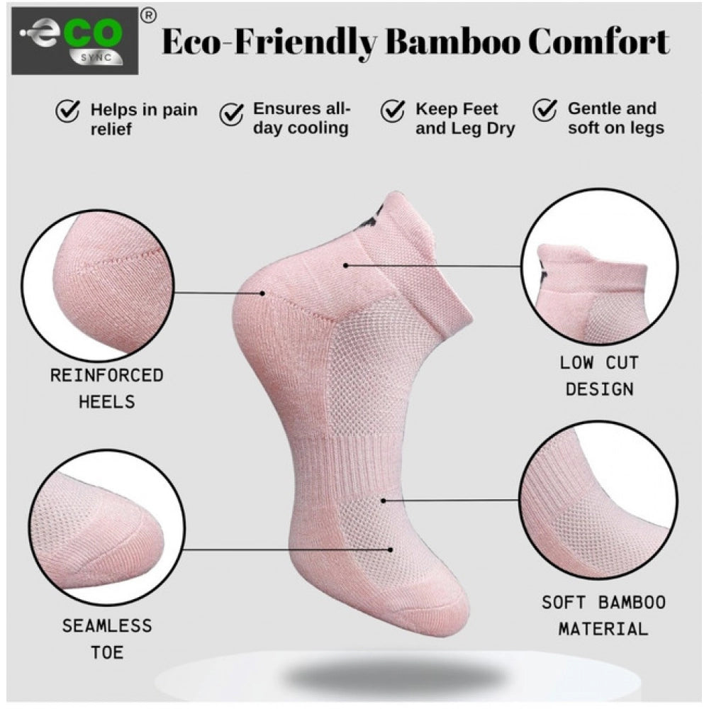 Generic 4_Pair Set Unisex Casual Bamboo Cotton Printed Ankle Length Socks (Multicolor)