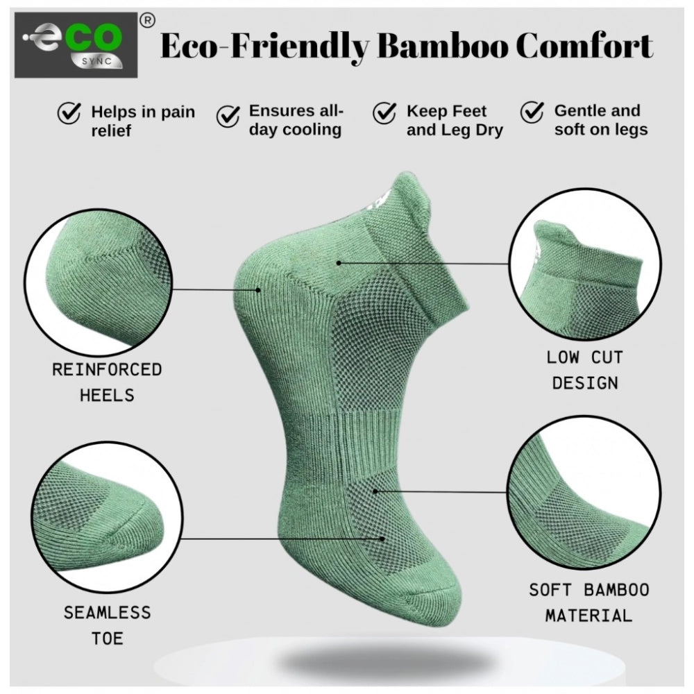Generic 4_Pair Set Unisex Casual Bamboo Cotton Printed Ankle Length Socks (Multicolor)