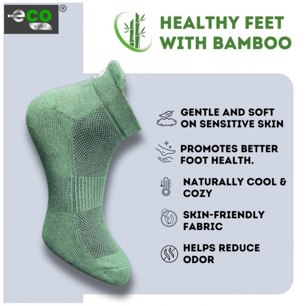 Generic 4_Pair Set Unisex Casual Bamboo Cotton Printed Ankle Length Socks (Multicolor)