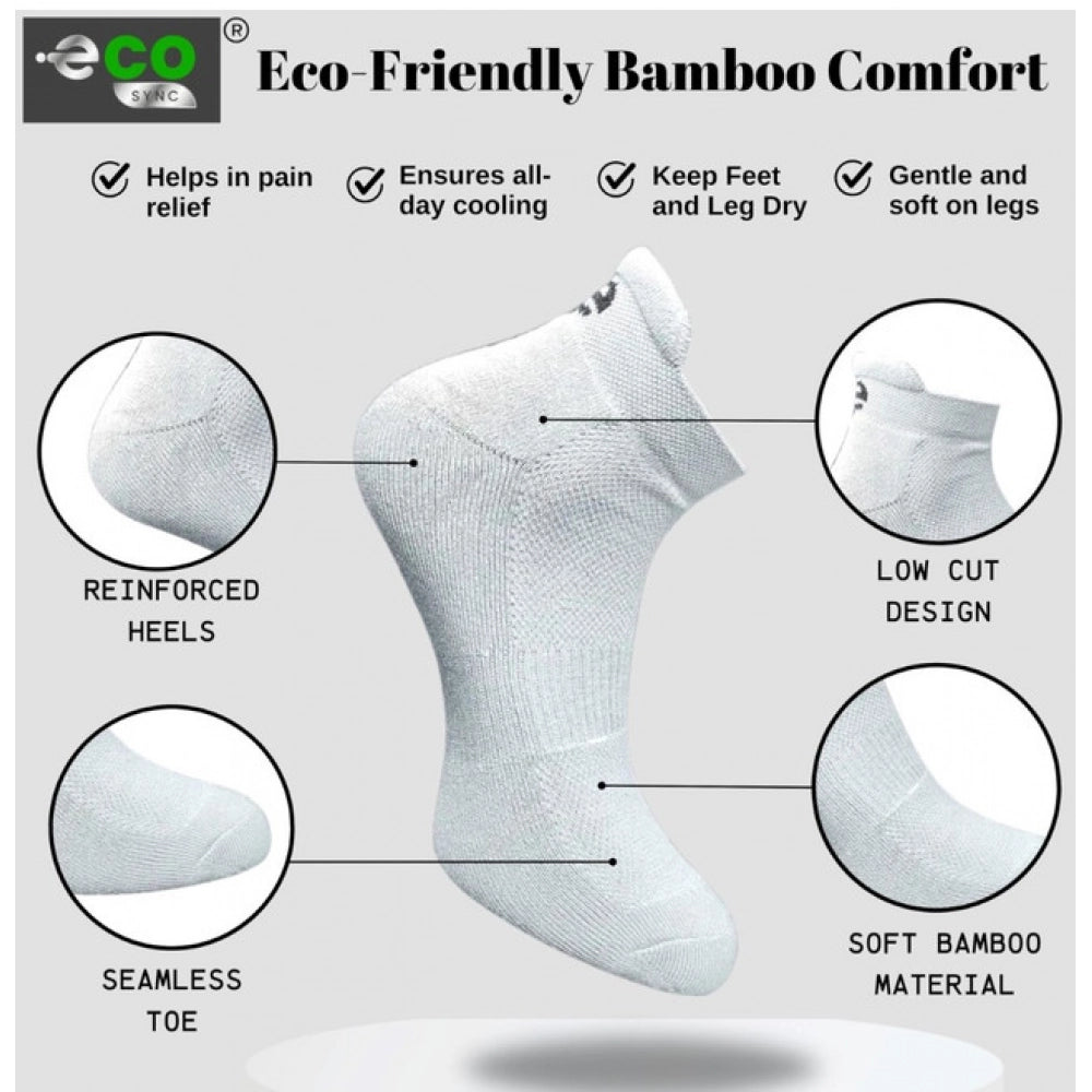 Generic 4_Pair Set Unisex Casual Bamboo Cotton Printed Ankle Length Socks (Multicolor)