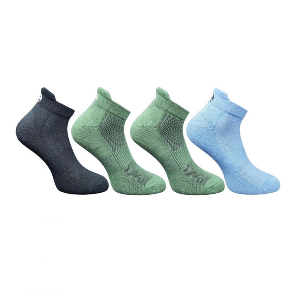Generic 4_Pair Set Unisex Casual Bamboo Cotton Printed Ankle Length Socks (Multicolor)