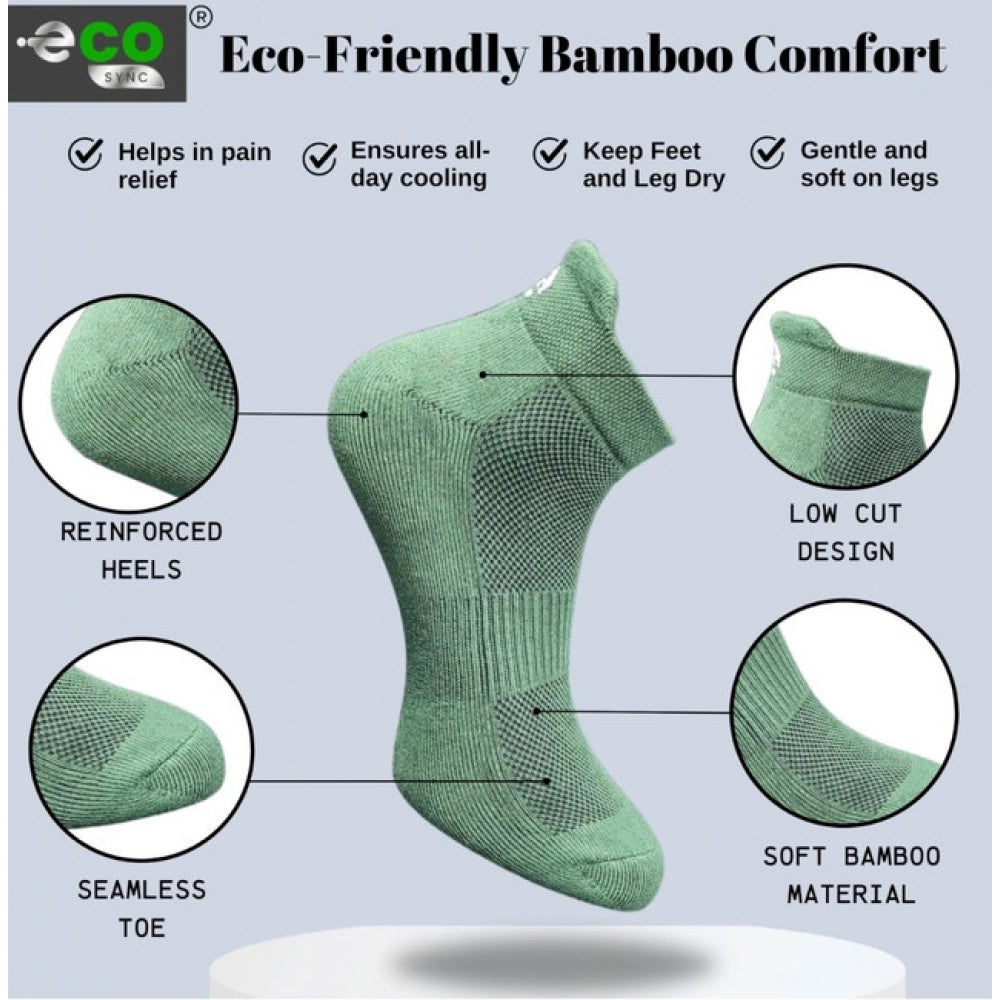 Generic 4_Pair Set Unisex Casual Bamboo Cotton Printed Ankle Length Socks (Multicolor)