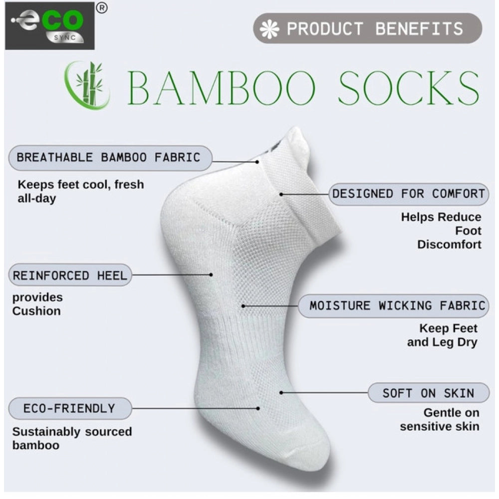 Generic 4_Pair Set Unisex Casual Bamboo Cotton Printed Ankle Length Socks (Multicolor)