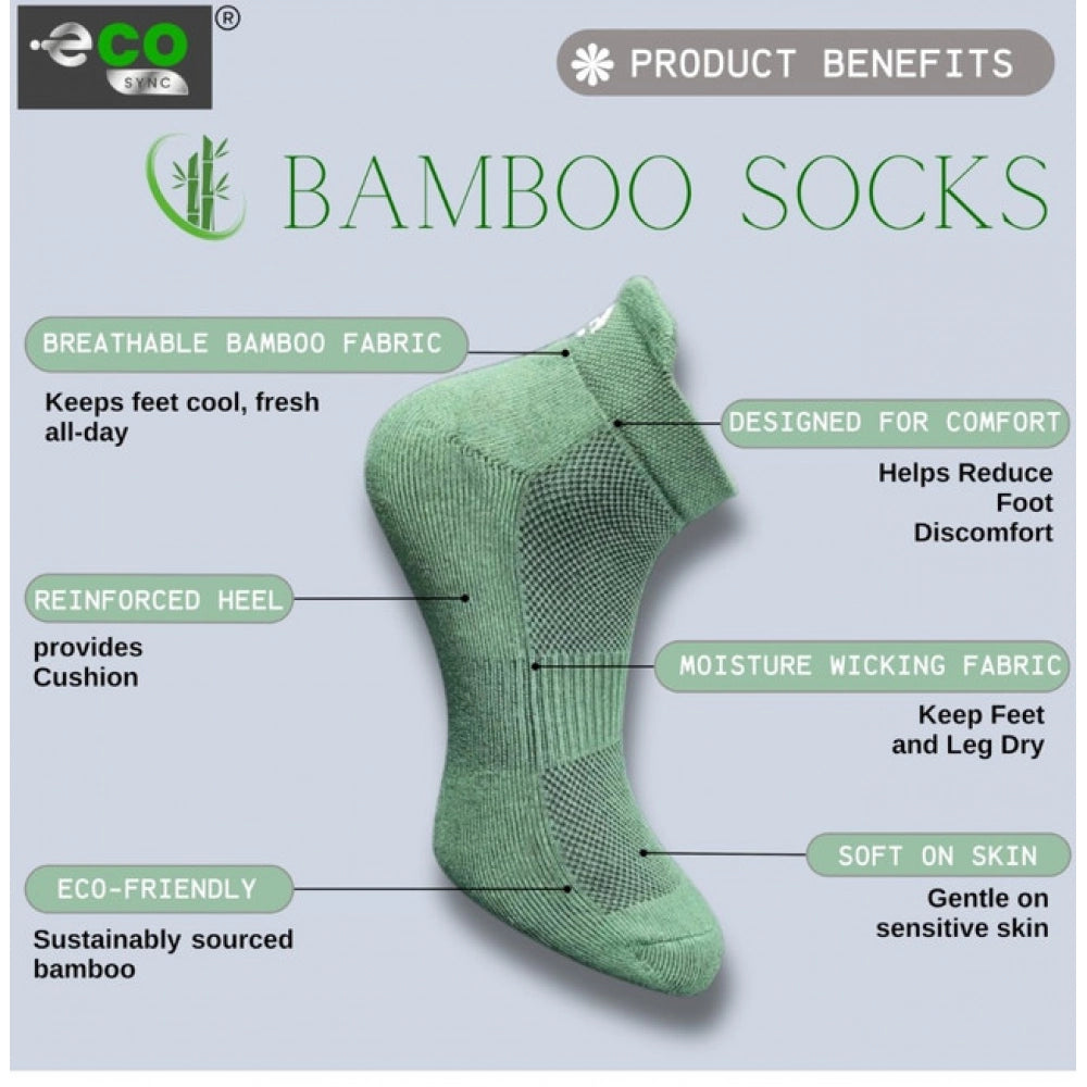 Generic 4_Pair Set Unisex Casual Bamboo Cotton Printed Ankle Length Socks (Multicolor)