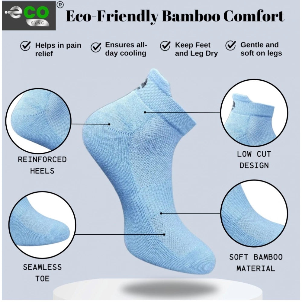 Generic 4_Pair Set Unisex Casual Bamboo Cotton Printed Ankle Length Socks (Multicolor)