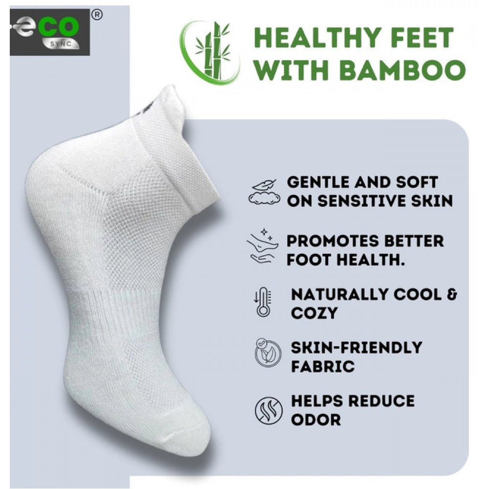 Generic 4_Pair Set Unisex Casual Bamboo Cotton Printed Ankle Length Socks (Multicolor)