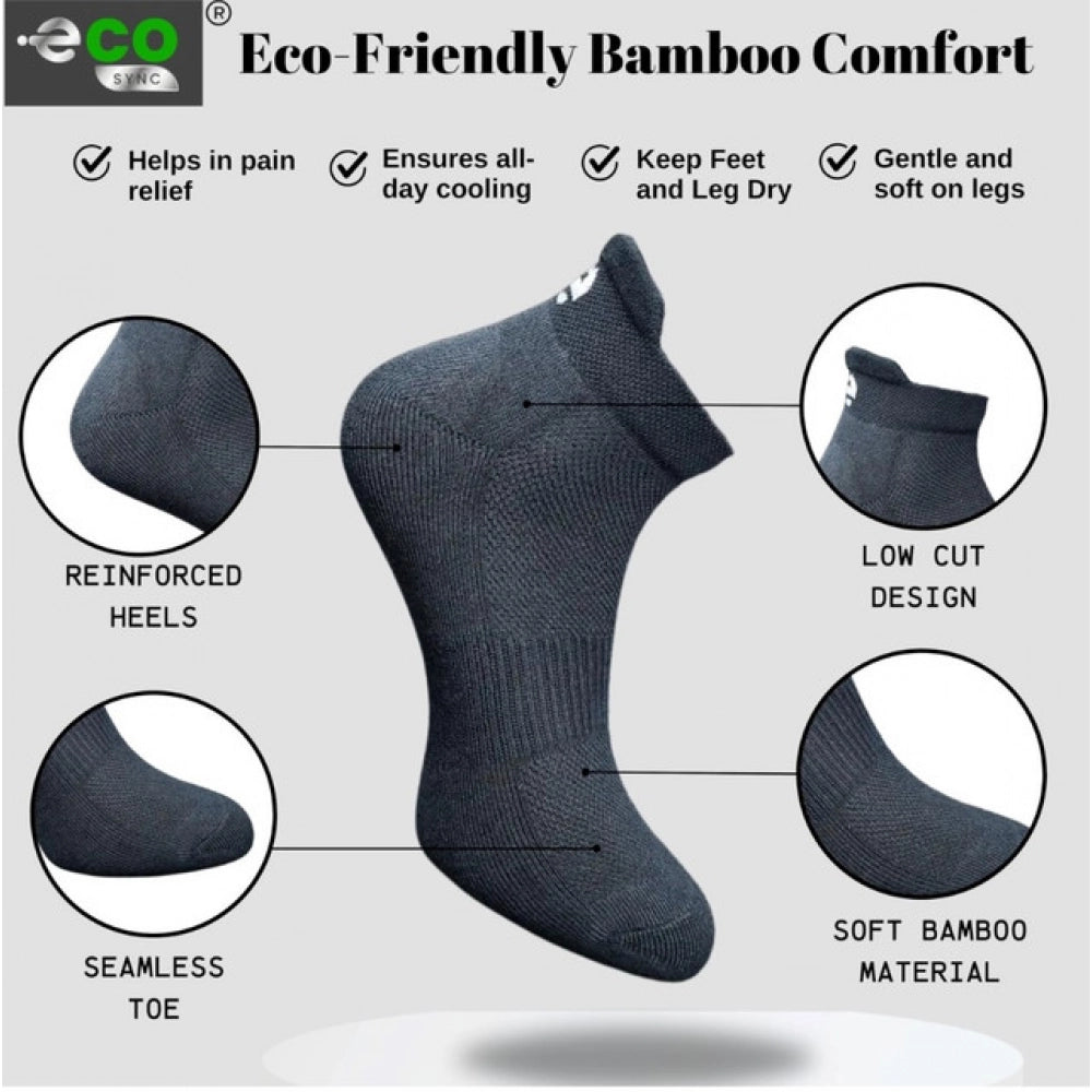 Generic 4_Pair Set Unisex Casual Bamboo Cotton Printed Ankle Length Socks (Multicolor)