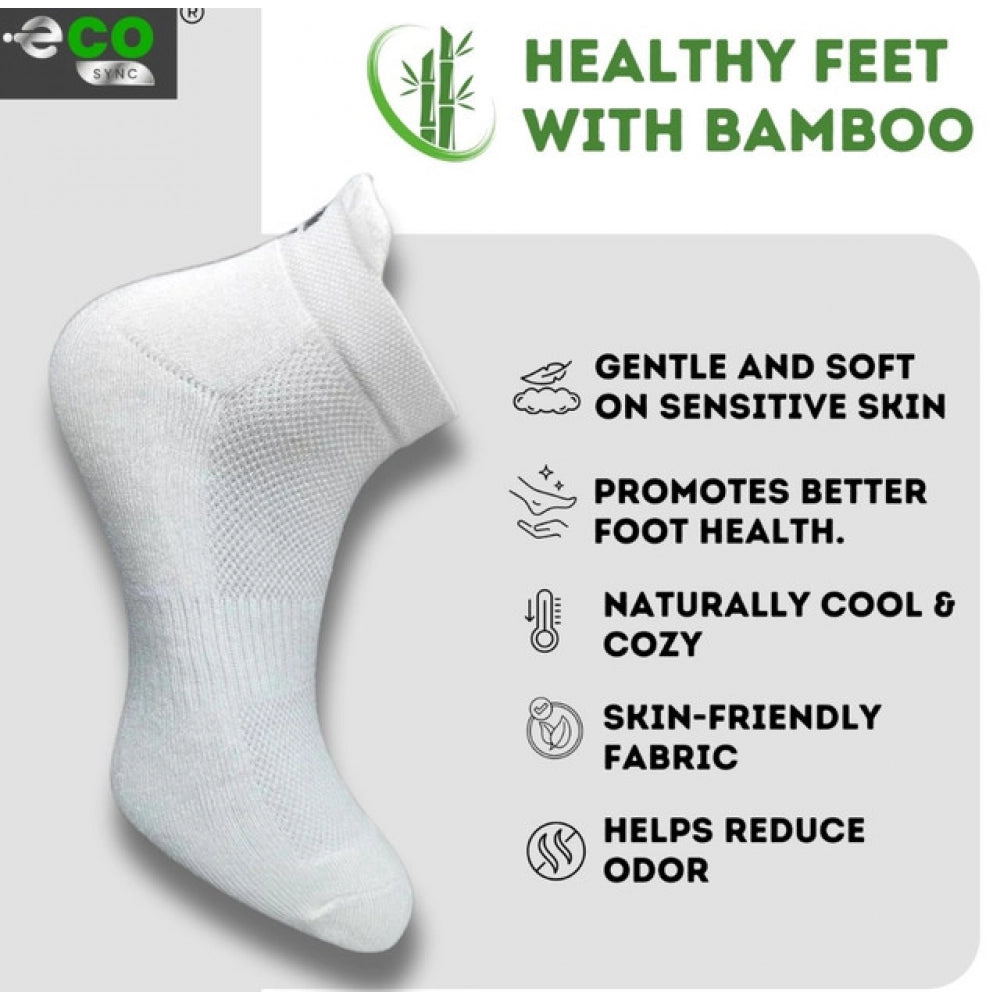Generic 4_Pair Set Unisex Casual Bamboo Cotton Printed Ankle Length Socks (Multicolor)