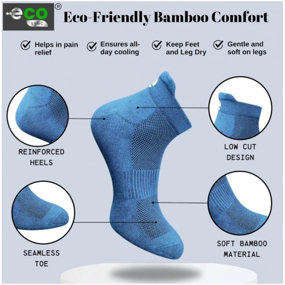 Generic 4_Pair Set Unisex Casual Bamboo Cotton Printed Ankle Length Socks (Multicolor)