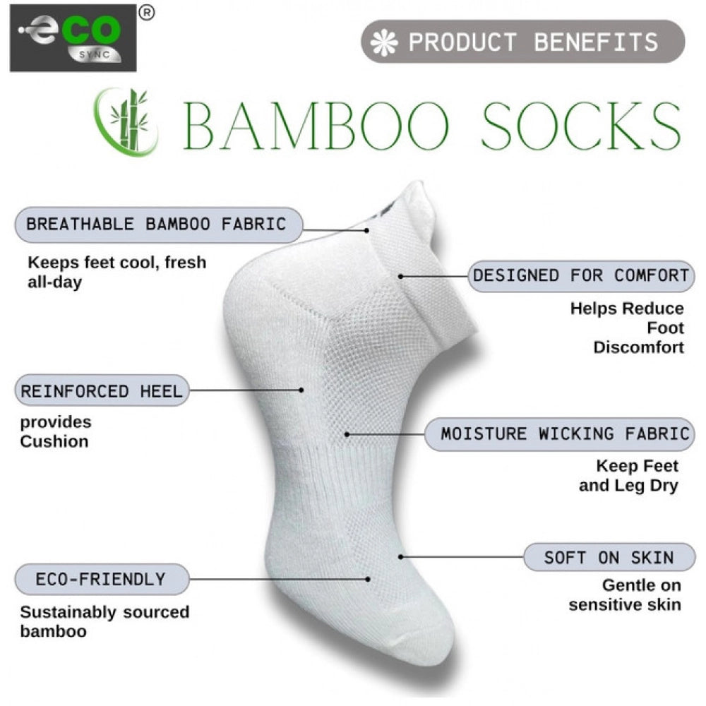 Generic 4_Pair Set Unisex Casual Bamboo Cotton Printed Ankle Length Socks (Multicolor)