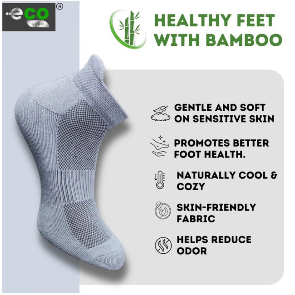 Generic 4_Pair Set Unisex Casual Bamboo Cotton Printed Ankle Length Socks (Multicolor)