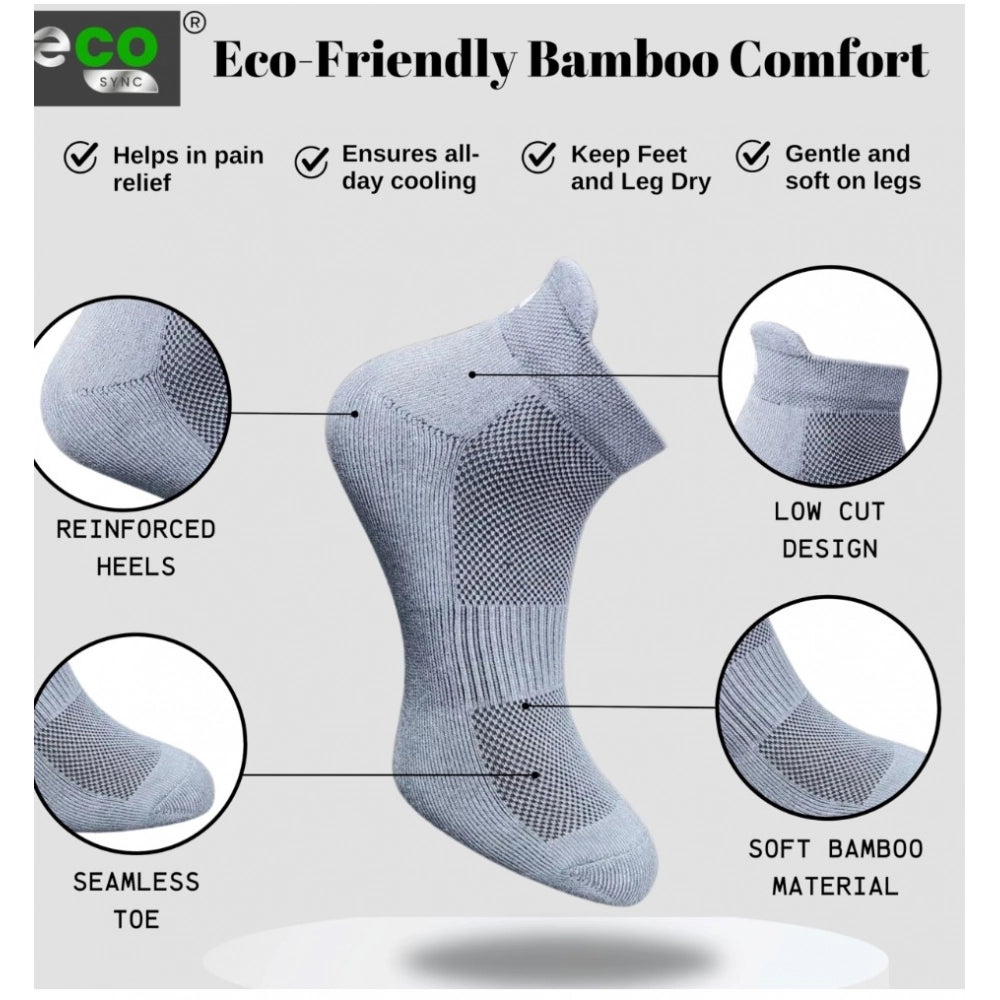 Generic 4_Pair Set Unisex Casual Bamboo Cotton Printed Ankle Length Socks (Multicolor)
