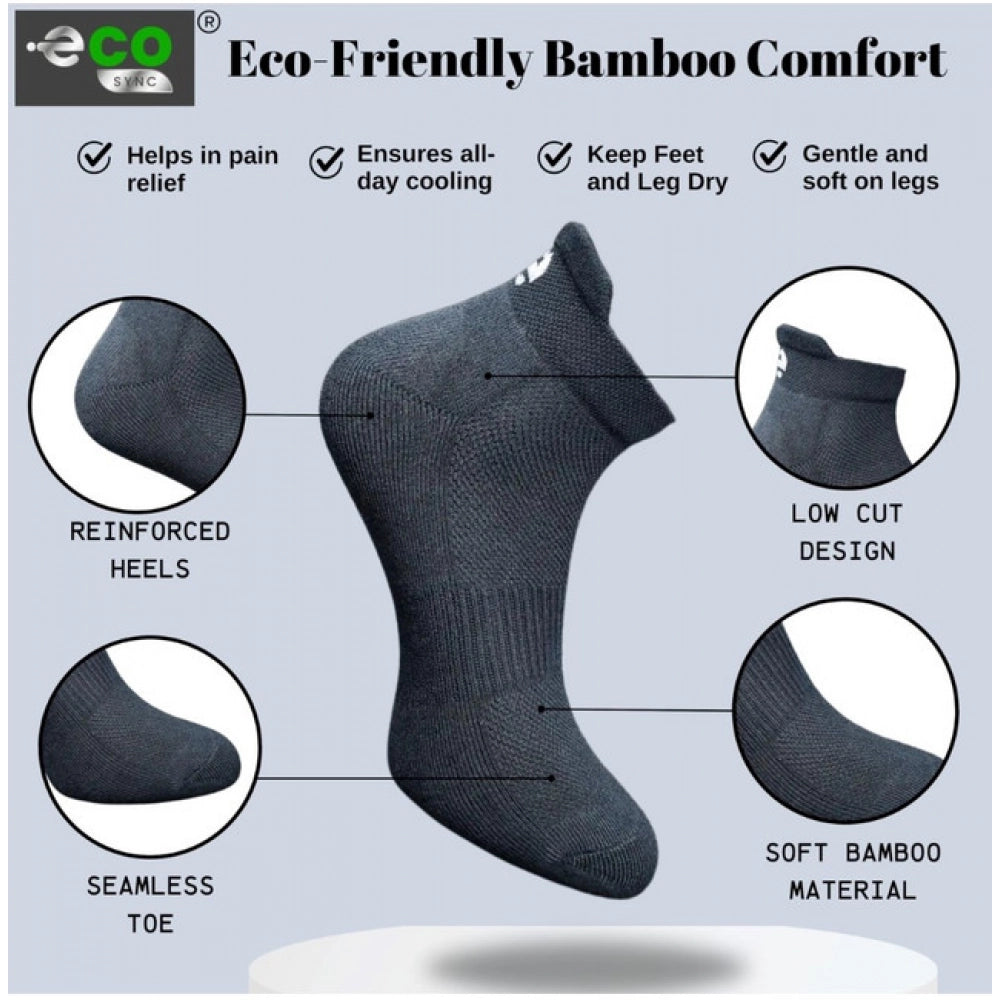Generic 4_Pair Set Unisex Casual Bamboo Cotton Printed Ankle Length Socks (Multicolor)