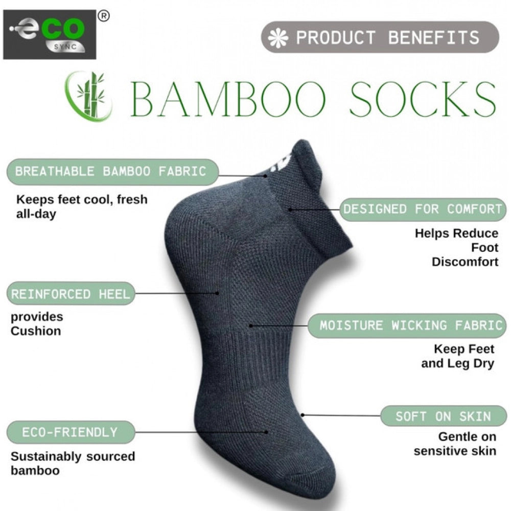 Generic 4_Pair Set Unisex Casual Bamboo Cotton Printed Ankle Length Socks (Multicolor)