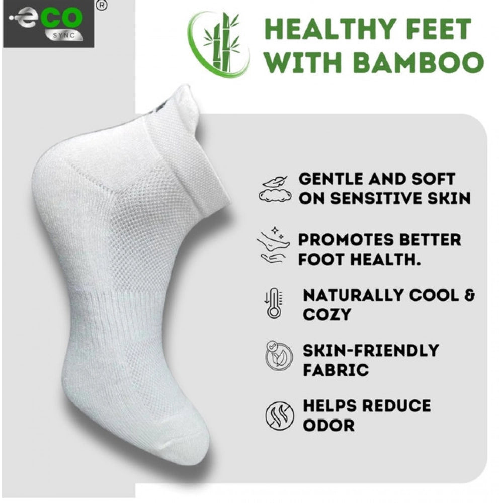 Generic 4_Pair Set Unisex Casual Bamboo Cotton Printed Ankle Length Socks (Multicolor)