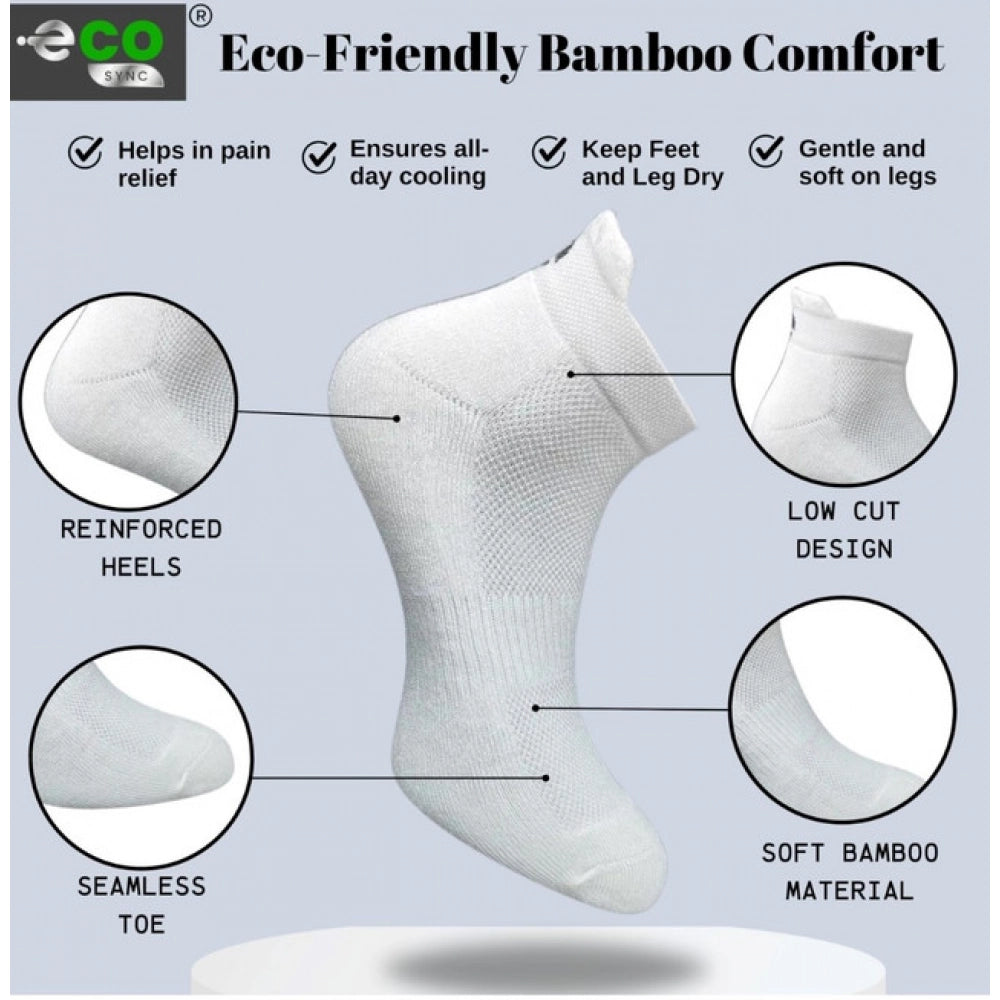 Generic 4_Pair Set Unisex Casual Bamboo Cotton Printed Ankle Length Socks (Multicolor)