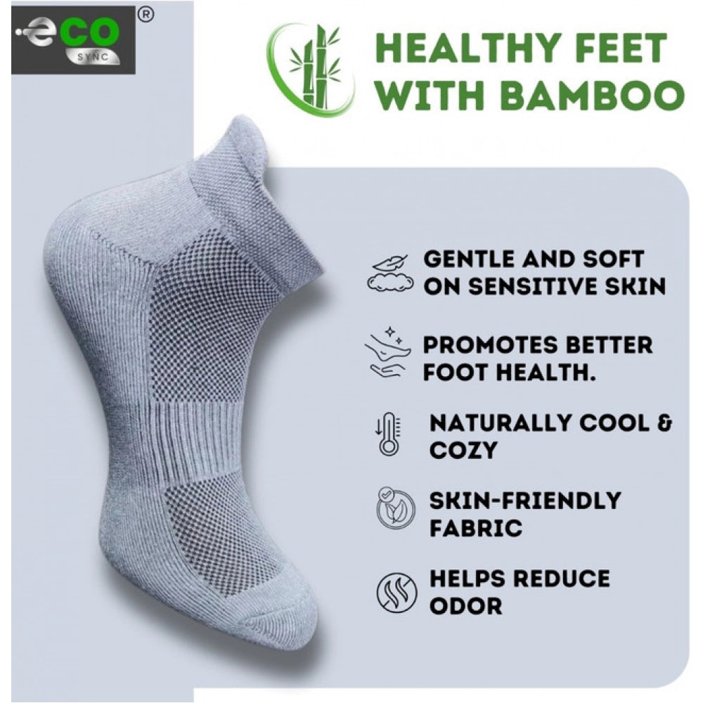 Generic 4_Pair Set Unisex Casual Bamboo Cotton Printed Ankle Length Socks (Multicolor)