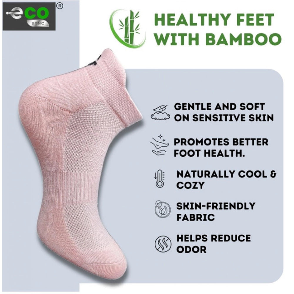 Generic 4_Pair Set Unisex Casual Bamboo Cotton Printed Ankle Length Socks (Multicolor)