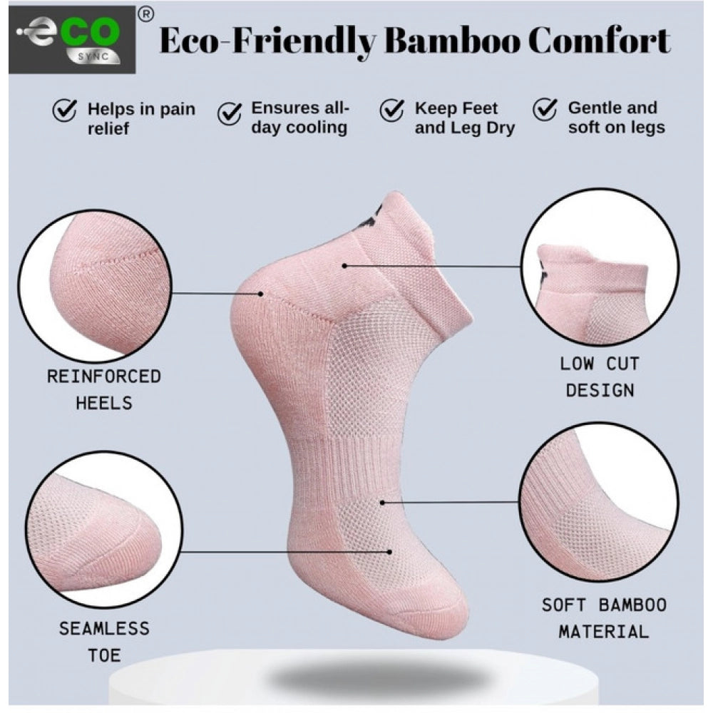 Generic 4_Pair Set Unisex Casual Bamboo Cotton Printed Ankle Length Socks (Multicolor)