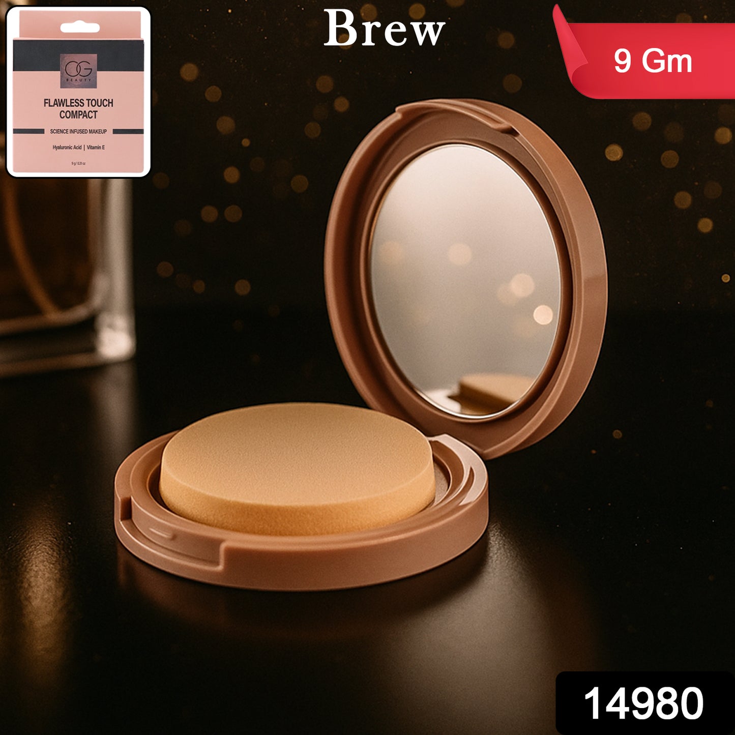Og Beauty Brew Flawless Touch Compact Powder (9 Gm 1 Pc)