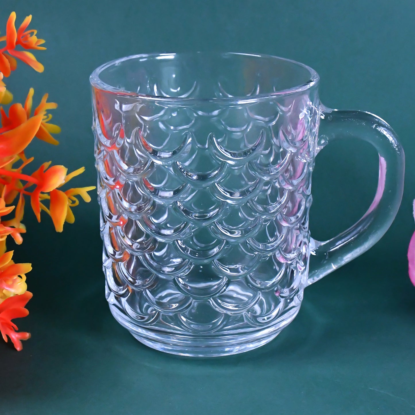 Glass Coffee Tea Cup Mug With Handle (6 Pcs Set)