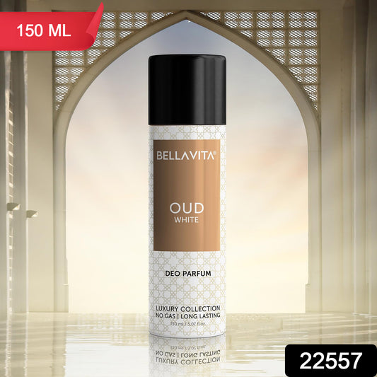Bellavita Oud White Deo Perfume Body Spray For Men Women 150 Ml