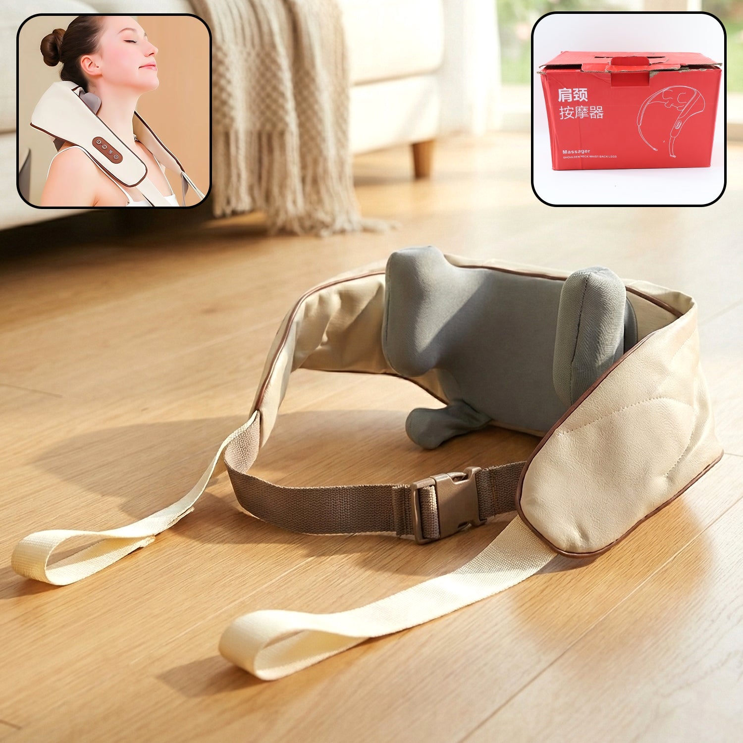 Adjustable Neck & Shoulder Massager Big Belt (1 Pc)
