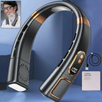 Premium USB Rechargeable Fashion Neck Fan with Digital Display (1 Pc)