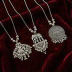 Oxidized silver necklace