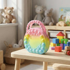 Kids sensory pop purse round shape